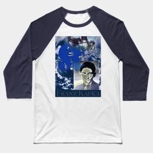 Franz Kafka Collage Portrait 2 - Castle Baseball T-Shirt